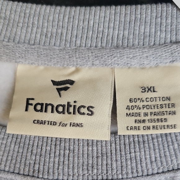 ๐ NEW Seattle Seahawks NFL Fanatics Mens Gray Crew Sweatshirt Size 3X - Picture 11 of 12